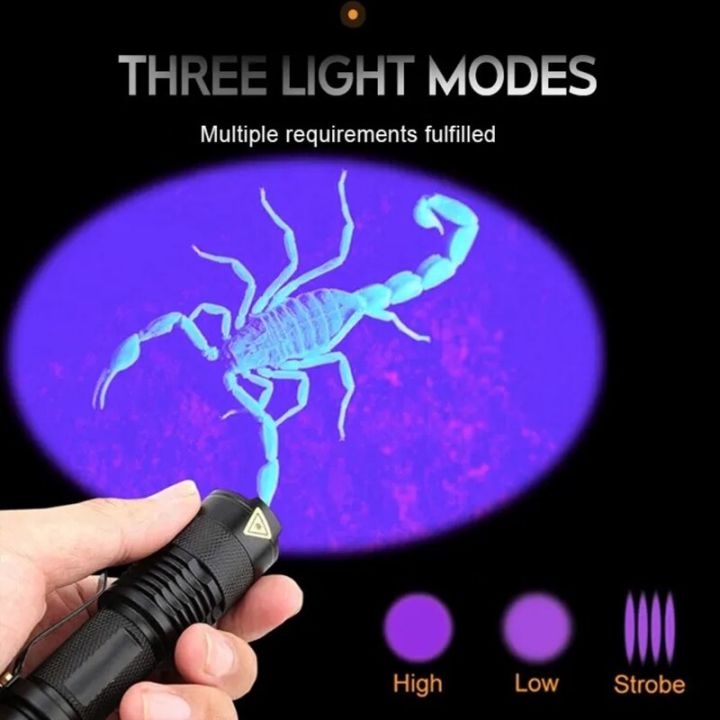 led-uv-flashlight-365-395nm-portable-mini-ultraviolet-torch-waterproof-zoomable-violet-light-pet-urine-scorpion-detector-uv-lamp-rechargeable-flashlig