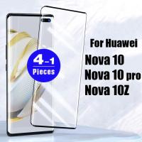 กระจกนิรภัยสำหรับคลุมทั้งหมด1-4ชิ้น Huawei Nova โทรศัพท์ Nova 10Z 9 8 8i 7 SE แก้วปกป้องหน้าจอโทรศัพท์สำหรับเยาวชน10ฟิล์มกันรอยมืออาชีพ