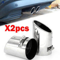 สำหรับ VW PASSAT B6 3C 2005 ~ 2010 Cc 2009 ~ 2012 Eos MUFFLER หางท่อ TAIL END CHROME TRIM 2PC สแตนเลสปลายท่อไอเสีย