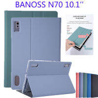 ซองหนังแรงดันไฟฟ้าบางเฉียบสำหรับ BANOSS N70 10.1นิ้วพลิกกรณียืนปกป้องกันกรณี