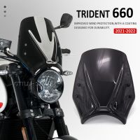 กระจกหน้าสำหรับตรีศูล660 Trident660ใหม่อุปกรณ์เสริมรถจักรยานยนต์กระบังลมกระจกบังลมฝาครอบแผ่นกั้น2021 2022