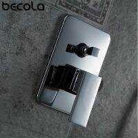 Becola Gratis Ongkir ทองเหลืองขัดเงาโครเมียมในผนังครอบห้องน้ำแผงฝักบัวที่จับวาล์วสวิตช์ควบคุม Br 9111