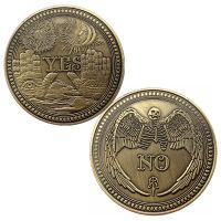 【CW】 1PCs Metal YES or NO Commemorative Coin Gothic Classic Tricks TOYS Non-currency Coins