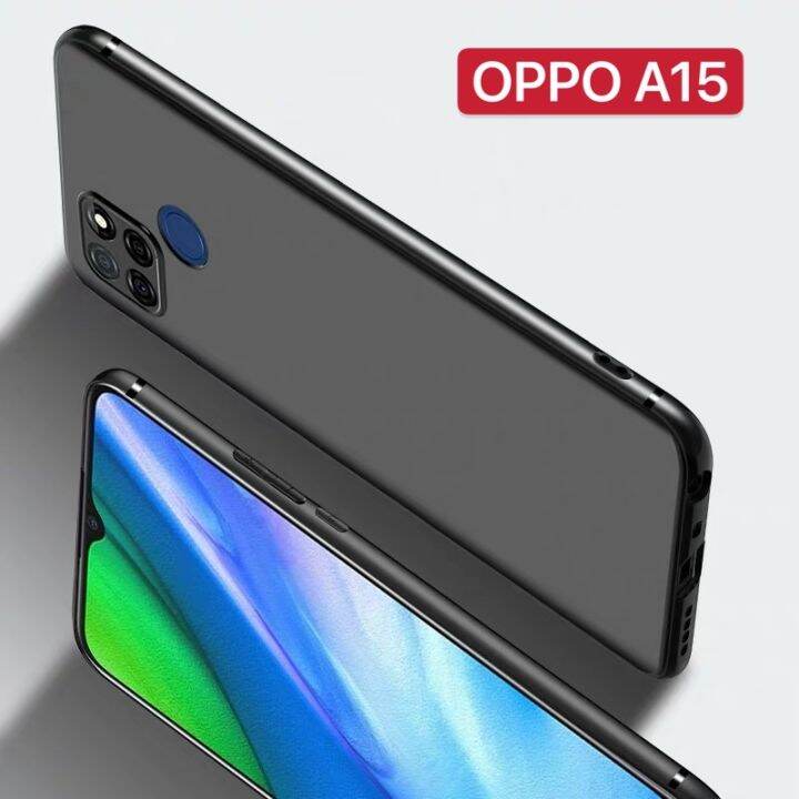 ส่งจากกรุงเทพ-เก็บเงินปลายทาง-เคสโทรศัพท์ต้านเชื้อแบคทีเรีย-case-oppo-a15-เคสโทรศัพท์ออฟโบ้-เคสนิ่ม-tpu-เคสสีดํา-เคสซิลิโคน-oppo-a15-สวยและบาง-ของแท้-100