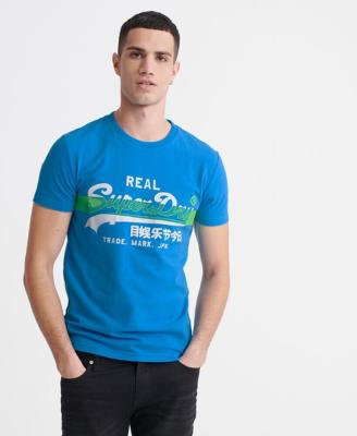 SUPERDRY VINTAGE LOGO CROSS HATCH T-Shirt - เสื้อยืดสำหรับผู้ชาย