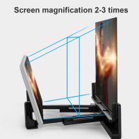 Mobile Phone Screen Magnifier 14 Inch Desktop Foldable 3D Enlarger Magnifying Video Amplifier Bracket Desktop Stand For Phone