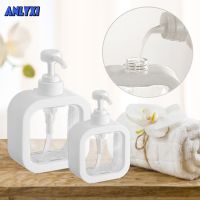 Dispenser sabun berbusa bening 300/500ml busa tangan wadah sabun cair piring botol pompa plastik untuk Dispenser dapur kamar mandi