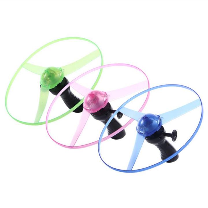 สายดึงมีสีสันตลกๆ-แผ่นแมลงวันมีไฟ-led-สำหรับจานรองบินของเล่นเด็กของขวัญวันเกิดปีใหม่ของเล่นฮิตในtiktok