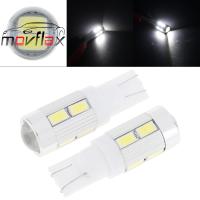 MovFlax 2Pcs 5630 T10 10SMD รถจัดแต่งทรงผมอัตโนมัติหลอดไฟ LED ไม่มีข้อผิดพลาดที่จอดรถด้านข้างโคมไฟ