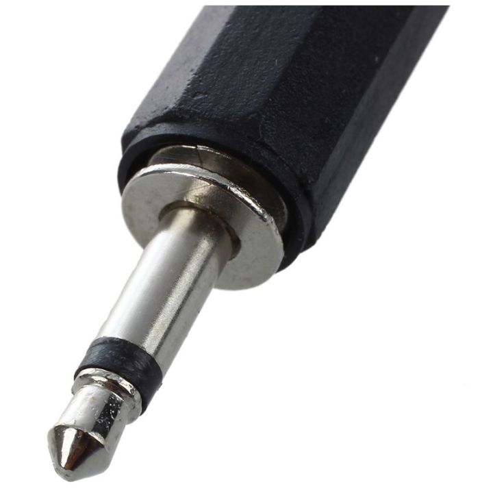 5-x-black-plastic-3-5mm-male-mono-plug-jack-audio-adapter-connector