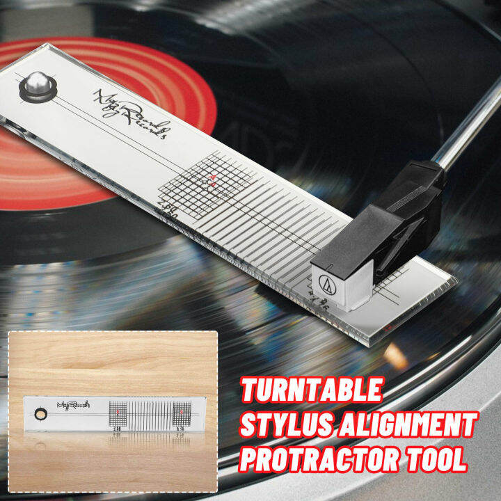 Protractor Alignment Tool Turntable Phonograph Record Cartridge Stylus