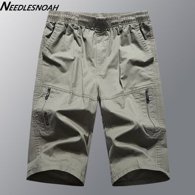 NEEDLESNOAH กางเกงคาร์โก้ผู้ชาย100% สำหรับฤดูร้อนใหม่2023กางเกงวิ่งกางเกงขาสั้นบุรุษเบอร์มิวดายาวถึงเข่าทหารหลวม