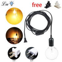 E27 Lamp Bases Pendant Lights 1.8m Power Cord Cable EUUS Plug Adapter With Switch Wire For Socket Hold