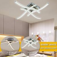 ZZOOI LED Interior Lighting Ceiling Light Lamp Wave Arc Kitchen Room Lights Ceiling Modern Minimalist Dining Room Ceiling Lamps Decor