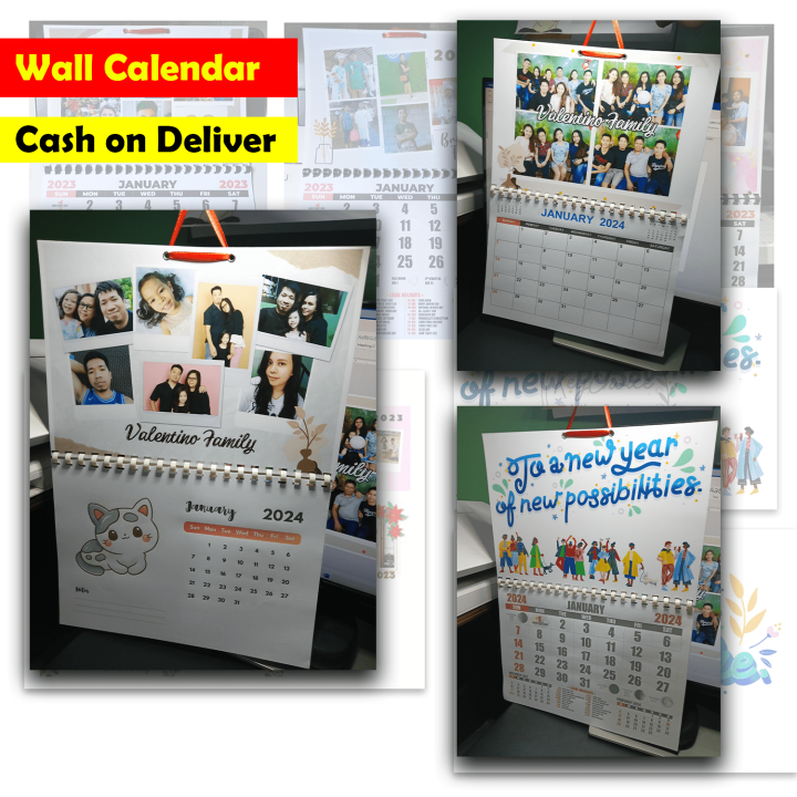 Customized Wall Calendar 2024 (A3) Lazada PH