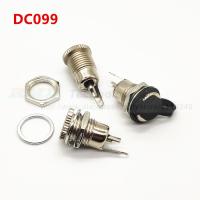 5pcs DC-099 5.5mm x 2.1mm 2.5mm DC Power Jack Socket DC099 Female Panel Mount Connector Metal 5.5*2.1 5.5*2.5 waterproof plug  Wires Leads Adapters