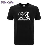 Enjoy Life Eat Out More Often Sex Men Tshirt Shirt Custom Funny Cotton T Shirt Normal Short Sleeve Mens T-Shirt