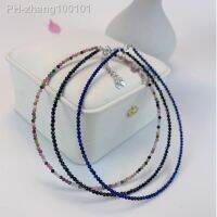 【CW】◑♘  26-30cm Anklet 925 Jewelry Bead Foot Chain  Stone 2MM Shipping New In