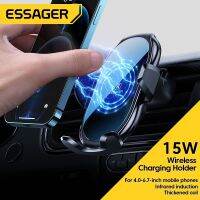 Essager Automatic 15W Qi Car Wireless Charger for iPhone 14 13 Samsung S20 S10 Magnetic USB Infrared Sensor Phone Holder Mount