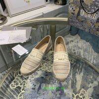 Ladies straw woven flat loafers fisherman shoes 08110805