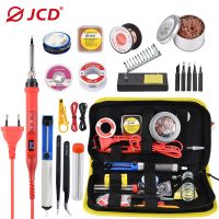 JCD 80W Electric Soldering Iron Kits LCD Digital Display Temperature Adjustable 908U Series Soldering Iron Welding Repair Tools