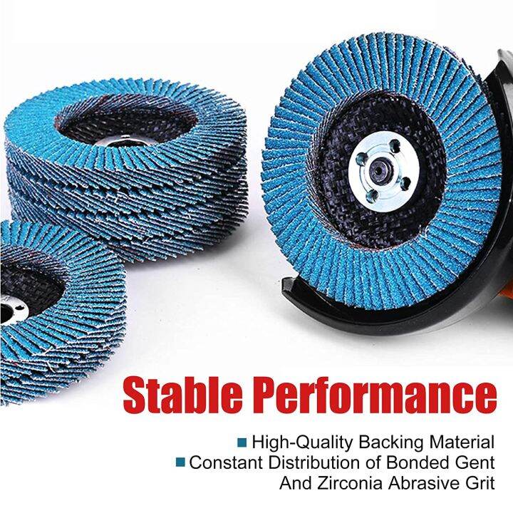 ezarc-10pcs-flap-discs-diameter-125-mm-x-22-2-mm-pack-of-10-blue-flap-discs-grit-80-or-40-for-stainless-steel-metal-and-wood