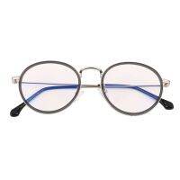 Anti-Blue Light Goggles Round Alloy Retro Flat Mirror Glasses Unisex Round Glasses