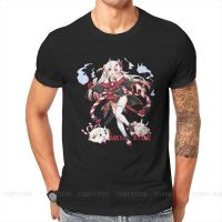 Hololive Vtuber Nakiri Ayame Tshirt Men Grunge Big Size Casual Crewneck Cotton T Shirt 2020