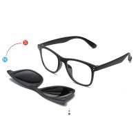 Belmon 6 In 1 Spectacle Frame Men Women With 5 PCS Clip On Polarized Sunglasses Magnetic Glasses Male Computer Optical 2299A