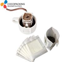 25-50Pcs/Pack Disposable Coffee Fliter Bags Portable Hanging Ear Style Coffee Filters Eco-Friendly Paper Bag For Espresso Coffee Mesh Covers