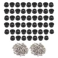 52PCS Rubber Feet for Cutting Board (0.31x0.59Inch) Anti Scratch Rubber Cutting Board Feet for Chairs &amp; Other Furniture