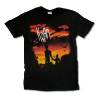 Hot sale The korn band graphic Mens 100% Cotton Round Neck Short Sleeve T-Shirt  Adult clothes