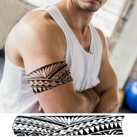 Waterproof Temporary Tattoo Sticker Tribal totem band Fake Tatto Personality Flash Tatoo Waist Arm Foot Tato for Girl Women Men Stickers