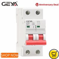 GEYA GYM8 Double Pole Din Rail MCB 4.5KA Miniature Circuit Breakers 63A AC Type with CE CB SEMKO Certificate