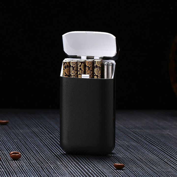 small-cigarette-case-lighter-all-in-one-usb-charging-windproof-lighter-creative-split-cigarette-lighter-accessories