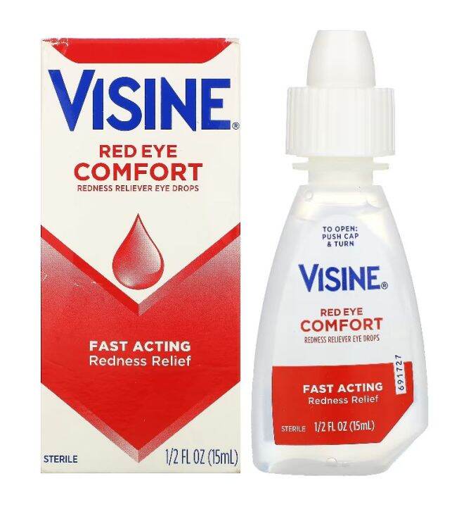 Visine Red Eye Comfort Redness Reliever Eye Drops 12 Fl Oz 15 Ml Lazada Ph 3231