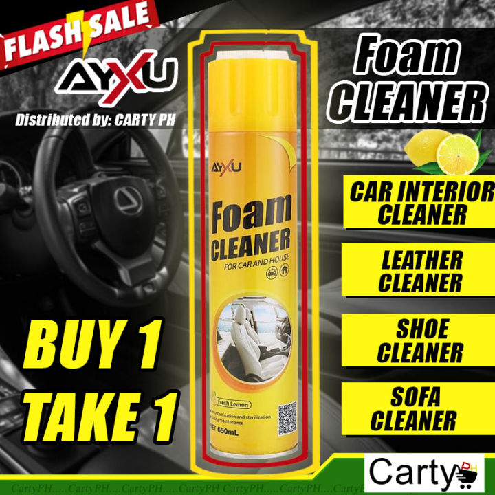 BUY 1 TAKE 1!! Authentic Multi Purpose Foam Cleaner for Deep Cleaning Car,  Carpet and Upholstery High Quality Cleaner Antibacterial (650 ML) -  MultiFunctional Spray All Purpose To Clean Your Leather, Fabric