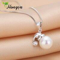 Hongye Christmas Hat Pendant Silver 925 Necklace Luxury Zircon Insert Female New Design Real Pearl Necklace Trendy Neck Chains