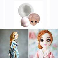 (Popular toys) 3D สาวเจ้าหญิงใบหน้าเค้กเครื่องมือเลดี้หัวแม่พิมพ์ซิลิโคนน่ารักตุ๊กตา F Ondant เบเกอรี่ช็อคโกแลต DIY ตกแต่ง