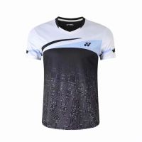 Yonex new badminton clothing short-sleeved mens and womens Korean badminton clothing mens and womens gradient color matching T-shirt quick-drying breathable 1909