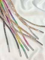 【HOT】❁ 1PCS Round Rhinestone Shoelaces Shoelace Sneakers Shoe laces Drawstring Trouser Hoodie Accessorie