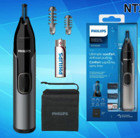 PHILIPS ฟิลลิปส์ เครื่องตกแต่งขนจมูก หู และคิ้ว รุ่น NT3650/16 Black (สีดำ)