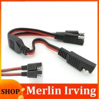 Merlin Irving Shop 14AWG 20A 1 SAE to 2 SAE Power cable Extension Solar Panel system Car Battery connector Splitter Quick Disconnect Plug