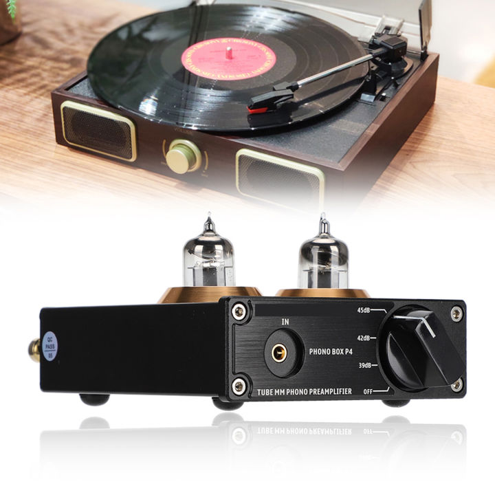 แอมพลิฟายเออร์โฟโนมม-กล่อง-phono-dc12v-p4ชุบทองแผง-rca-มม-โฟโนพรีแอมพลิฟายเออร์รองรับอินพุตแอนะล็อก