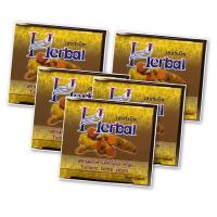 HERBAL ครีมสมุนไพร Herb ขมิ้นเกรด A แพคเกจใหม่ ภายใต้ชื่อ herbal 5 กรัม (5 กล่อง) ครีมบำรุงผิวหน้า ครีมกลางคืน