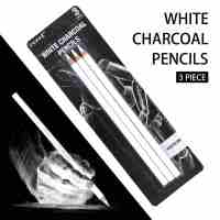 Corot 3Pcs White Highlight Sketch Charcoal Pencil Standard Pencil for Sketching Drawing Pencils Set Art Painting Supplies Drawing Drafting