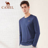 Cameljeans เสื้อยืดผู้ชายแห้งเร็ว,เสื้อสำหรับฝึกซ้อมวิ่งแขนยาวฟิตเนสโยคะ Baju Atasan Olahraga