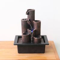 Relaxation Indoor Tabletop Water Fountain Zen Garden Combo Decor With Tealight Candle Holder Relaxation Water Feature Home Decor