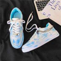 COD DSGRTYRTUTYIY AJ mens shoes 2021 summer new trendy board shoes Korean trendy student graffiti trendy air force No. 1 small white shoes