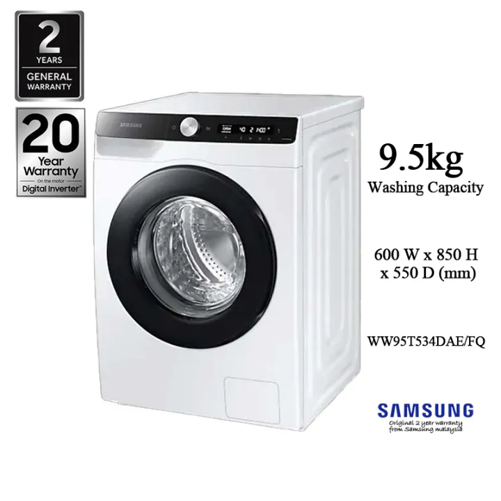 [Free Installation] Samsung 9.5kg Front Load Washer WW95T534DAE/FQ with